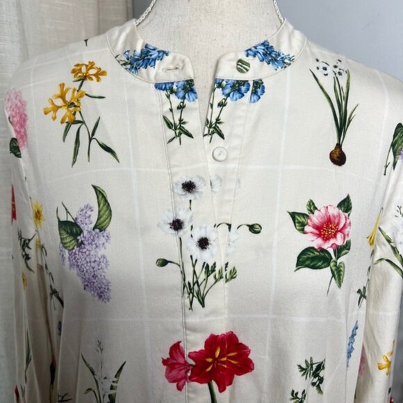 Tuckernuck Fresh Bud Royal Shirt Floral Mini Dress Button Front Women's Small - Picture 4 of 12